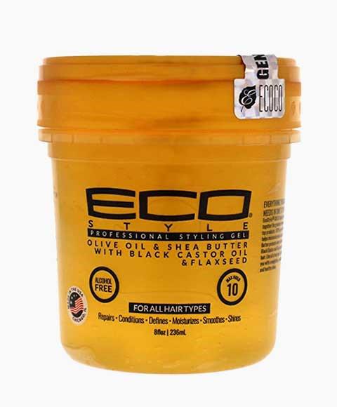 Eco Style Professional Styling Gel, Olive Oil & Shea Butter with Black Castor Oil & Flaxseed