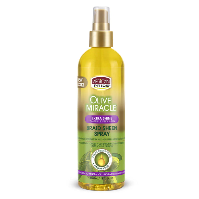 AP OLIVE M BRAID SHEEN SPRAY EXTRA SHINE 12OZ