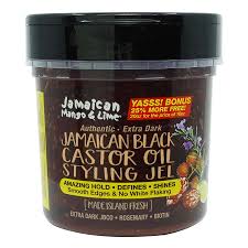 Jamaican Mango & Lime Authentic Extra Dark Jamaican Black Castor Oil Styling Jel